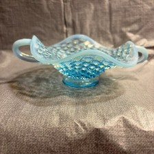 vintage Fenton Opalescent hobnail glass dish  picture