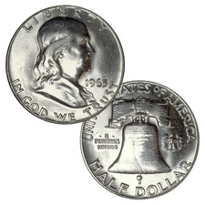 USA 1948-1963 90% Silver Franklin Half Dollar Coin picture