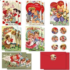 24 Pack Vintage Valentine's Day Cards with Envelopes and Stickers Valentines Day picture