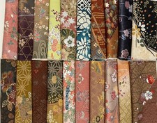 Vintage Japanese Kimono Fabric Remnants Scrap 20pcs Craft Remake DIY picture