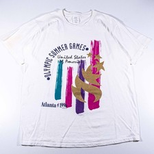 Vintage 1996 Atlanta Olympic Games USA T Shirt XL Mens 90s Graphic Distressed picture
