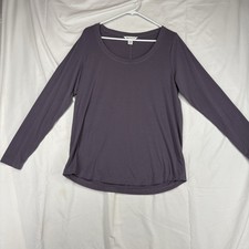Athleta Stratus II Top Purple Long Sleeve Scoop Neck / Womens Small picture