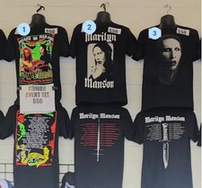 Freaks On Parade Rob Zombie Marilyn Manson Concert T-shirt picture