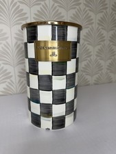 MacKenzie-Childs Courtly Check Utensil Holder Chipped READ picture