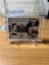2017-18 UD Splendor Showpieces Charlie McAvoy Rookie RC Auto Patch  /15 Bruins picture