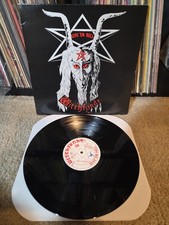 Witchfynde Give 'Em Hell Lp Vinyl OG 1980 1st UK Rondelet Press VG+/NM- Wax picture