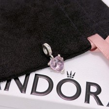 NEW 100% PANDORA 792654C01 Pink Family Tree & Heart Dangle Charm, NEW WITH BOX picture