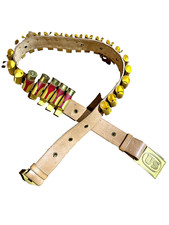 Vintage Thimble Cartridge Belt for 12 Gauge Shotgun with Brass Clips picture