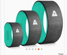 TRAKK 3-in-1 Yoga Wheel Set (3pc) ABS Non-Slip Sweat-Resistant Black/Green picture