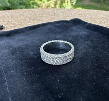 Michael B Platinum 4-Row Diamond Eternity Band picture