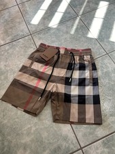 Burberry Mens Check Costume Brown Beige Sea Shorts New S M L XL picture