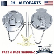 1 Pair For Peterbilt 379 389 386 385 377 Locking Diesel Fuel Cap 11-04859-100 picture