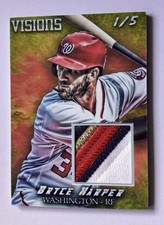 Bryce Harper 2018 Jayson Johnson Art Card Patch 1/5 Visions picture