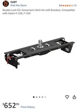 CURT 60683 Double Lock EZr Goose Neck Hitch Flip Over Ball w Mount Bracket picture