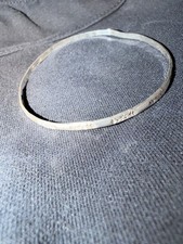 Vintage Mexico Sterling Silver Floral Stamped Bangle Bracelet Large 2.75” picture