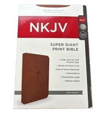 Super Giant Print Bible NKJV Imitation Leather Largest Print 16 point BRAND NEW picture