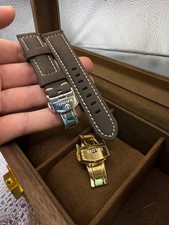 Rado Genuine  Brown Leather Strap Watch Band with Clasp. picture