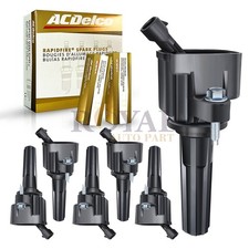 UF497 Ignition Coils & AcDelco Spark Plugs for 2007-2010 Hummer H3 H3T L5 picture