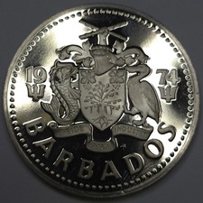 1974 Barbados 2 Dollars - Uncirculated Proof (Lot#1) picture