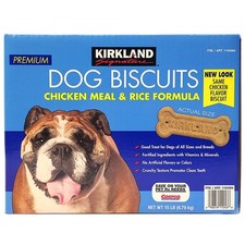 Kirkland Signature Premium Dog Biscuits Chicken Meal & Rice Formula 15 LB,standa picture