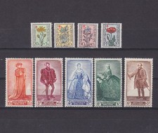 BELGIUM 1949, Sc# B468-B476, CV $71, Semi-postal, MH picture