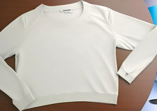 Christopher Fischer Women's XS Ivory 100% Cashmere Knit Crewneck Pullover picture