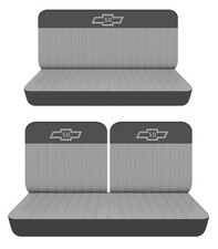 Fits 1941 to 1952 Chevy Styleline Deluxe 2dr Front 50-50 top & Rear seat covers picture