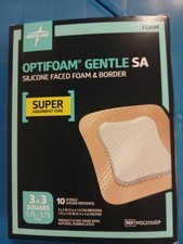 Medline Optifoam Gentle Ex Silicone Foam & Border Box of 10 3X3 Brand New (A9-1) picture