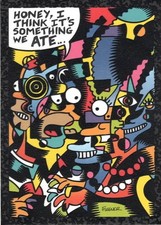 THE SIMPSONS RARE 1994 SKYBOX SERIES 2 ARTY ART CARD  A1 HOMER/MARGE - NM/M picture