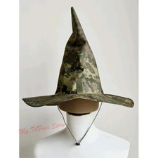 Camo Tactical Hat Wide Brim Big Brimmed Hat High-pointed Cap Cosplay Wizard Hat picture