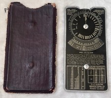 Vintage 1938 T & T Electric The FAST Wire Motor Calculator w/ Leather Case picture