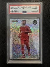 2024-25 Topps Merlin UCC - The Shiny Mohamed Salah #S-4 - PSA 10 picture