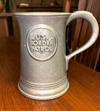 U.S. Border Patrol Pewter Tone Metal Tankard Wilton Armetale RARE picture