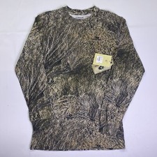 Mossy Oak Magellan Mens Small Long Sleeve Cotton Brush Camo Casual Hunting Tee picture