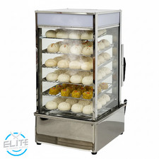 1200W 110V Electric Food Steamer Bun Steam Glass Door Display Warmer 230°F picture