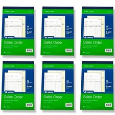 6×50=300 Sets Adams DC5805 Invoice Sales Order Books 2-Part Carbonless Copy Form picture