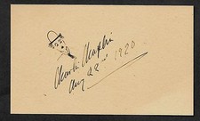 Charlie Chaplin Autograph Reprint On Genuine Original Period 1920s 3x5 Card  picture