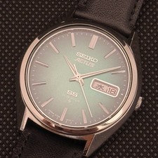 SEIKO Actus SS 6306-8020 Vintage 1976 Automatic Day/Date 21J Green Mens picture