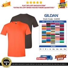 Gildan G640 Men's Ringspun Cotton Jersey Knit Crew Neck Softstyle Plain T-Shirt picture