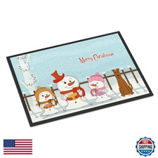 Caroline's Treasures BB2393JMAT Merry Christmas Carolers Irish Terrier Doormat picture