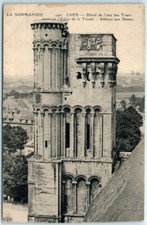 Postcard Detail of one of the towers of the Church of the Trinity - Caen, France picture