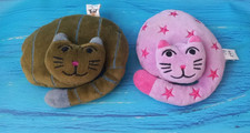 RARE VINTAGE 1998 Jellycat Cat Nap Plush Lot Green Stripes & Pink Stars Retired picture