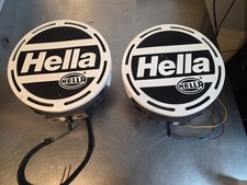 HELLA Rallye 4000 Metal 8.8” Euro Driving Lights Pair H1 301-141 820-03 Covers picture