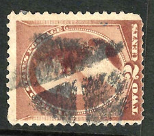 Fancy Cancel CRUDE SHIELD 2 Cent Washington Sc #210 Banknote 1883 US 98F57 picture