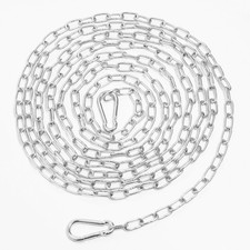 10ft SUS304 Stainless Steel Hanging Chain with 2PCS Detachable Silver Chain Link picture