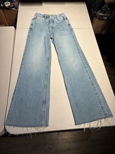 Levi’s Re/Done Jeans Men’s 24 Blue 70’s Ultra Flare Wide Leg Raw Hem Levis 24x32 picture