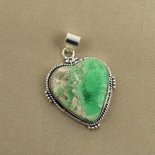 New Arrival - Natural Variscite Sterling Silver Plated Handmade Pendant picture