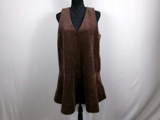 GANNI Brown Corduroy Mini Dress — Chicory Coffee picture