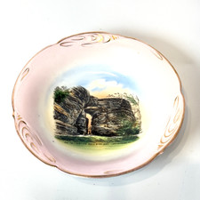 BRADFORD Pennsylvania PA Antique TWIN SISTERS Souvenir TRINKET DISH PLATE picture