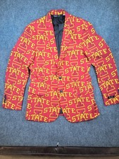 Tellum Chop Iowa State Cyclones Gameday Blazer Jacket SZ 40 Red Yellow Logo  534 picture